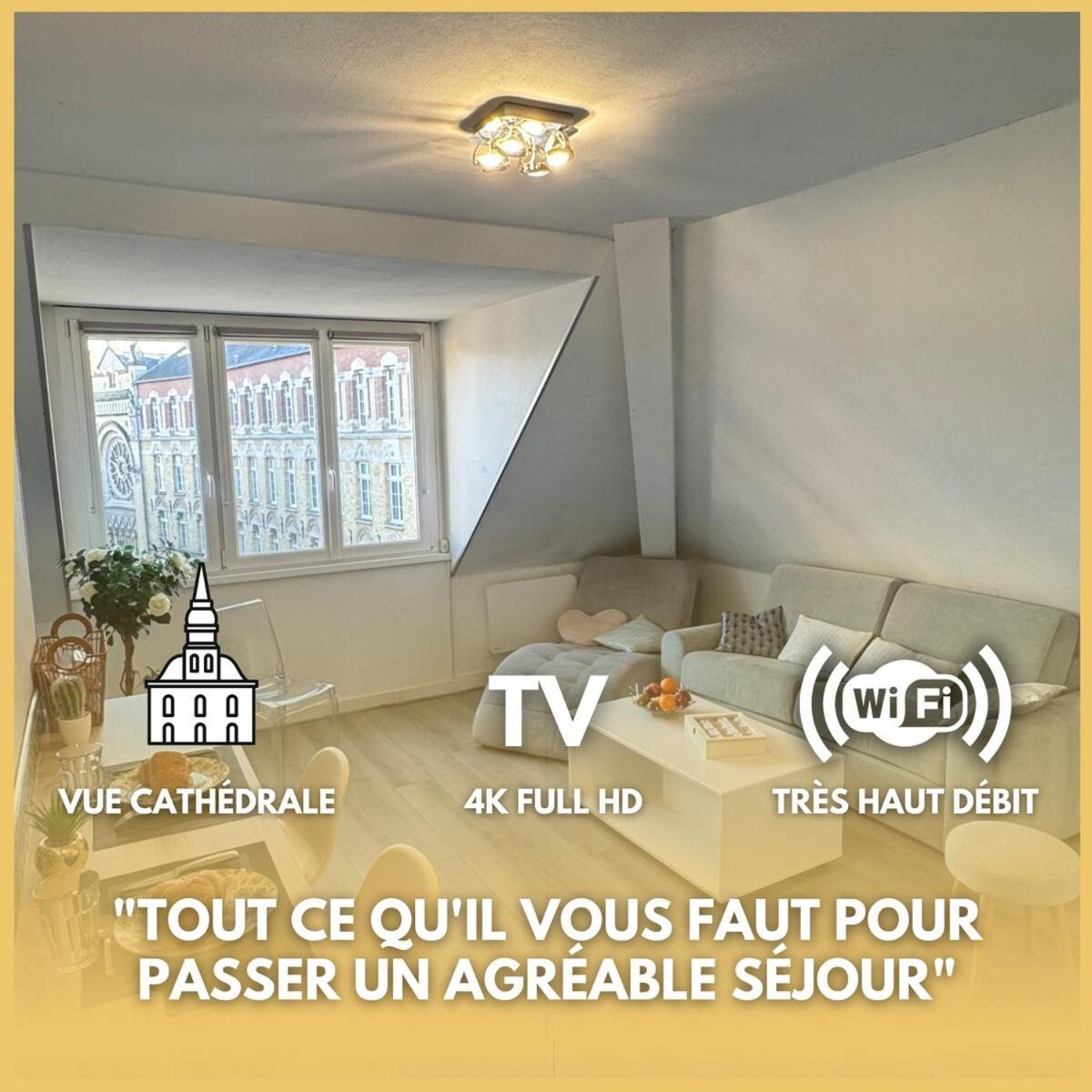 Appartement Magnifique Vue Cathedrale Amiens